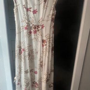 Free People Floral Maxi Dress - Cream and Red